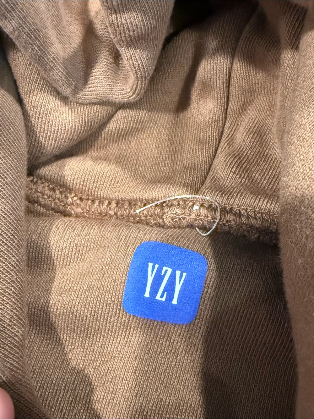 Yeezy double layer perfect hoodie sweatshirt size large kids 10/11 brown - Picture 3 of 6